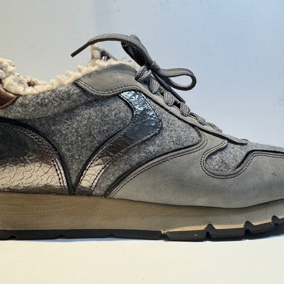 Voile Blanche Gray and Cream Women's Sneakers - Picture 3 of 8